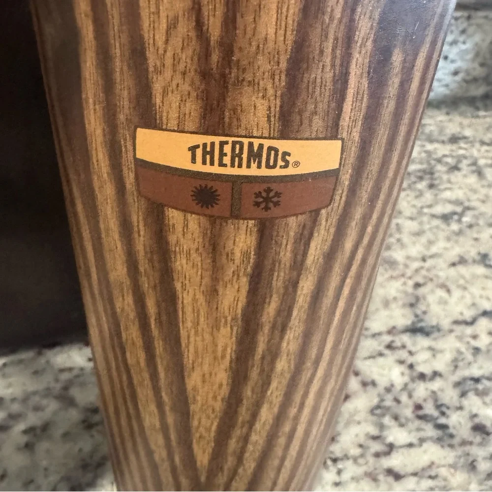 Vintage 70s Thermos & Aladdin Lunch‎ Set – Faux Leather Tote + 2 Bottles + Box